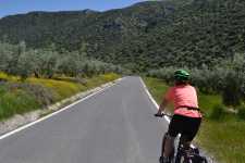 cycling along a lovely quiet road in Sierra Subbética