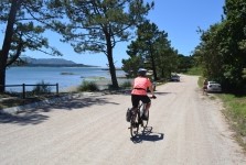 cycling by the sea near a guarda