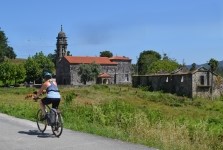 cyclist along the Postuguese Camino