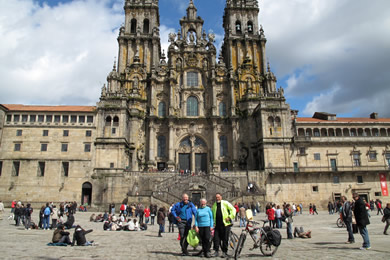 triunfant arrival to Santiago de Compostela