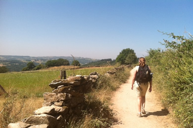 walker on the camino